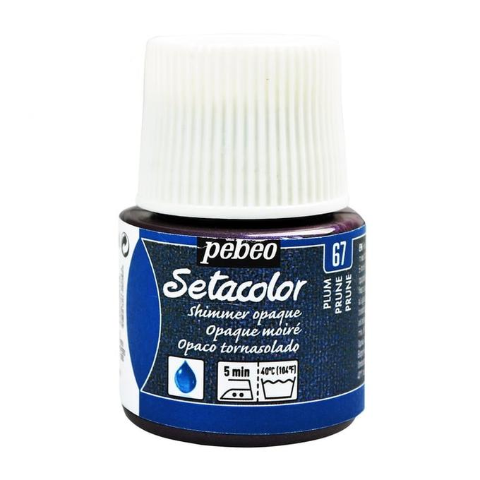 Peinture tissu setacolor Pebeo 45ml Prune