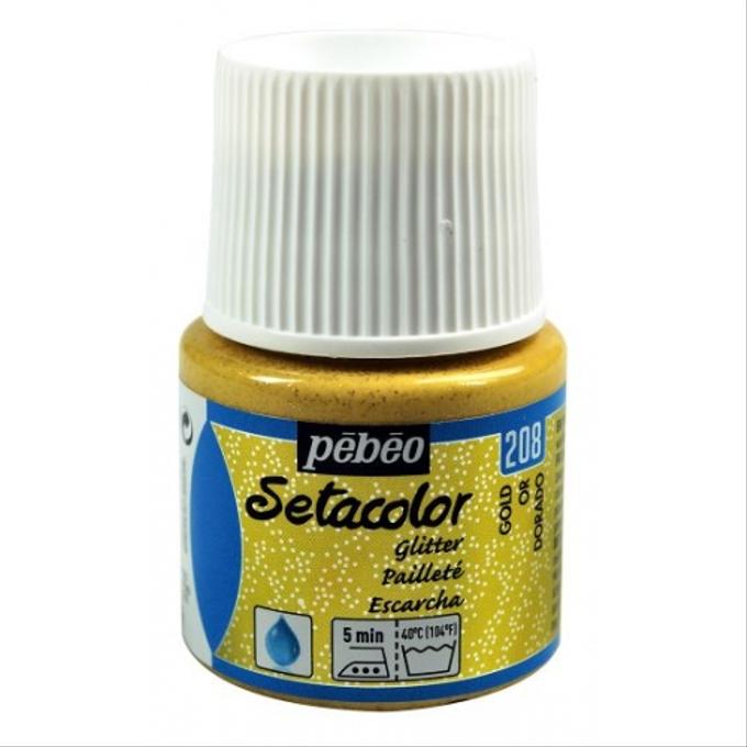 Peinture tissu setacolor Pebeo 45ml Or