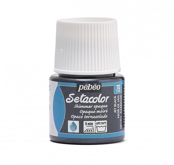 Peinture tissu setacolor Pebeo 45ml Noir de jais
