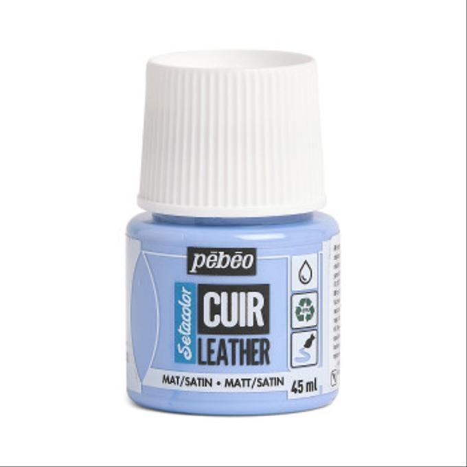 Peinture cuir Pebeo 45ml Bleu glace