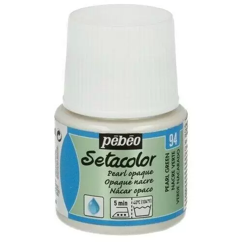 Peinture tissu setacolor Pebeo 45ml Nacre verte