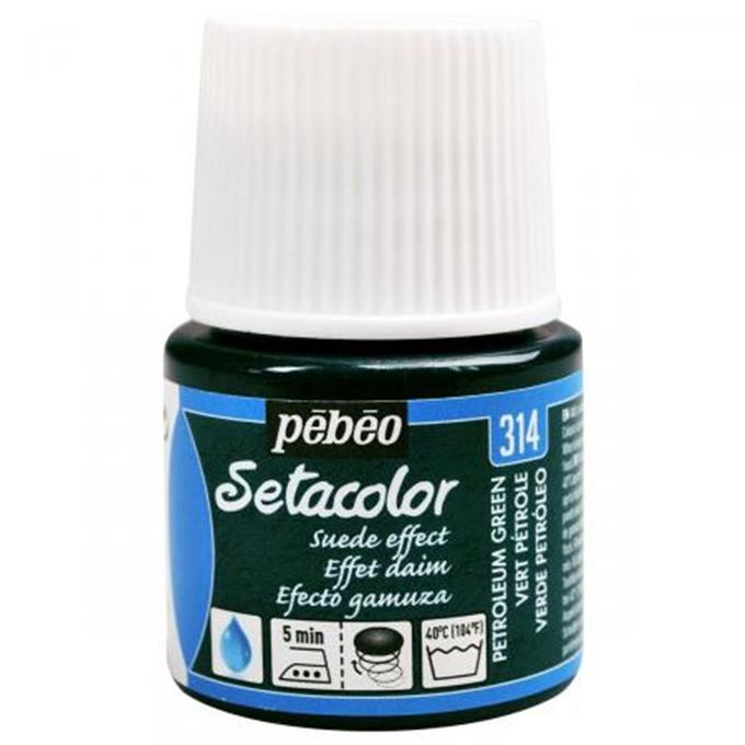 Peinture tissu setacolor Pebeo 45ml Vert pétrole