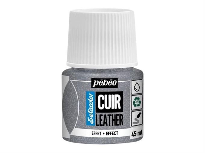 Peinture cuir Pebeo 45ml Paillette argent