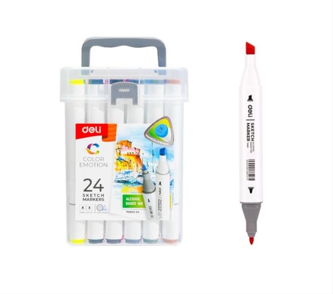 Marqueurs à base d'alcool deli 24 couleurs