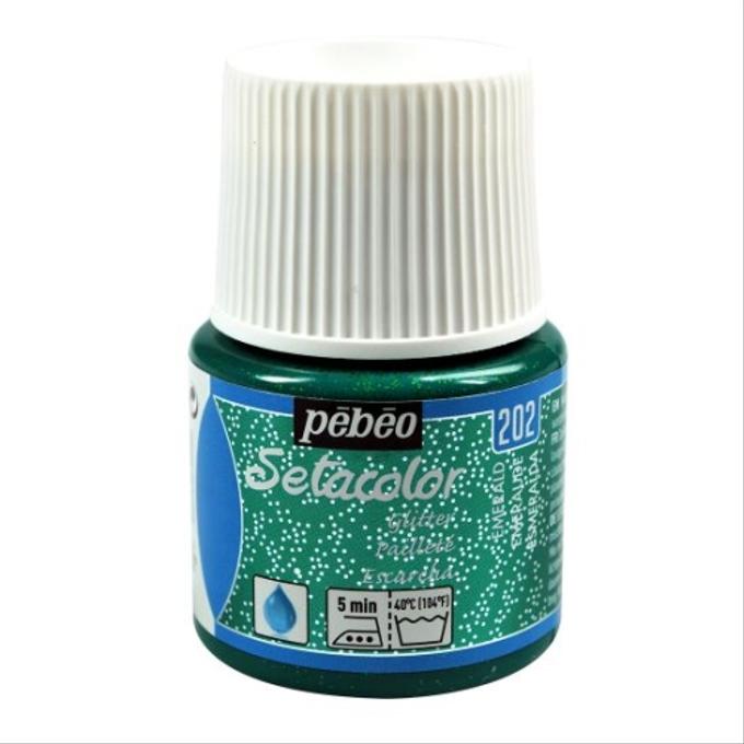 Peinture tissu setacolor Pebeo 45ml Emeraude