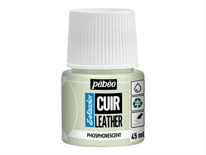 Peinture cuir Pebeo 45ml Phosphorescent
