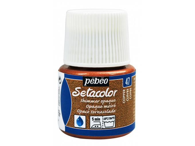Peinture tissu setacolor Pebeo 45ml Cuivre