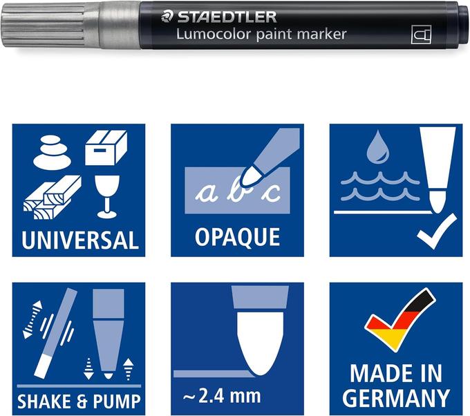 Marqueur acrylique Staedtler Argenté
