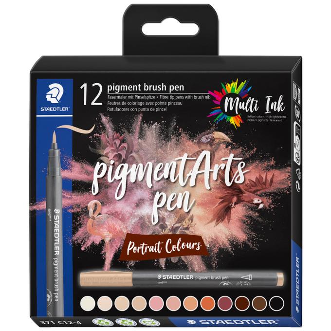 Stylo pinceau pigmenté Staedtler – 12 couleurs