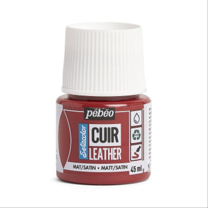 Peinture cuir Pebeo 45ml Rouge profond