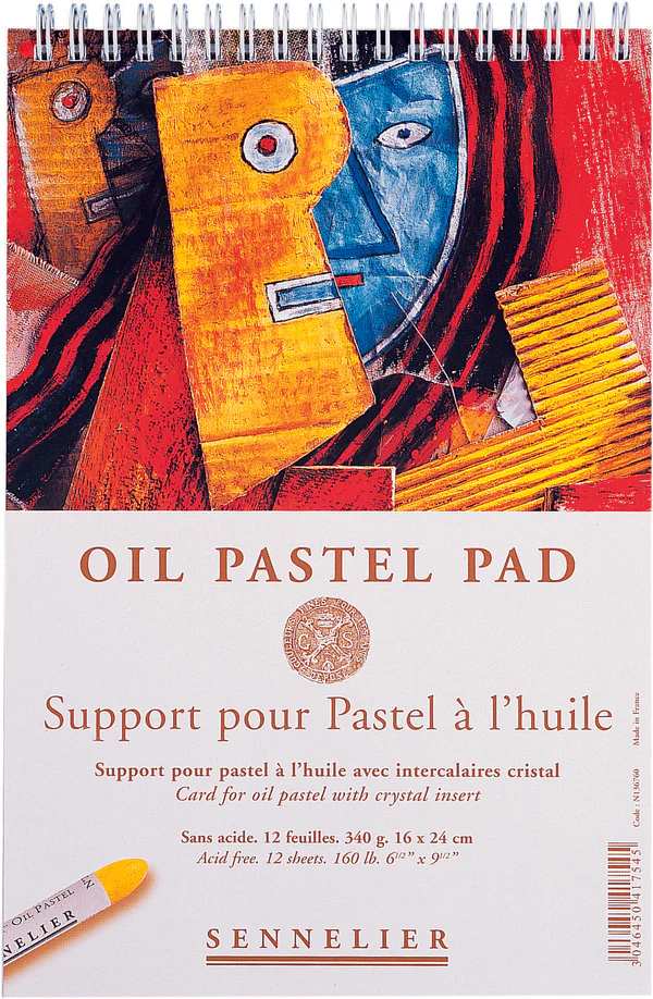 Oil pastel pad 16 x 24 cm - 12 feuilles 340gsm