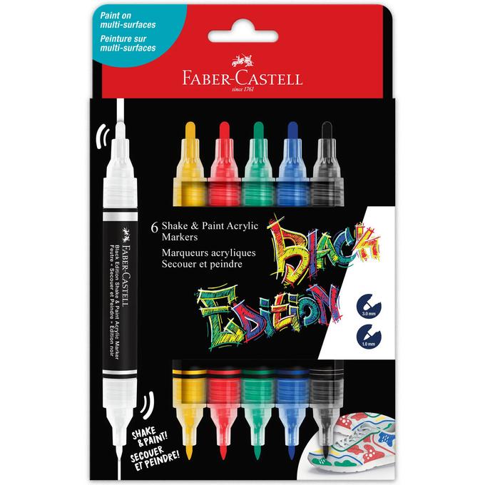 6 Marqueurs acrylique Faber-Castell Basic