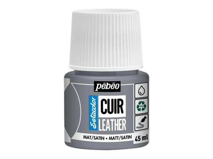 Peinture cuir Pebeo 45ml Gris beton