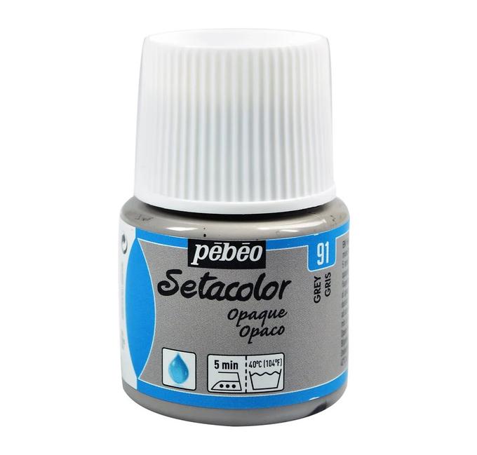 Peinture tissu setacolor Pebeo 45ml Gris