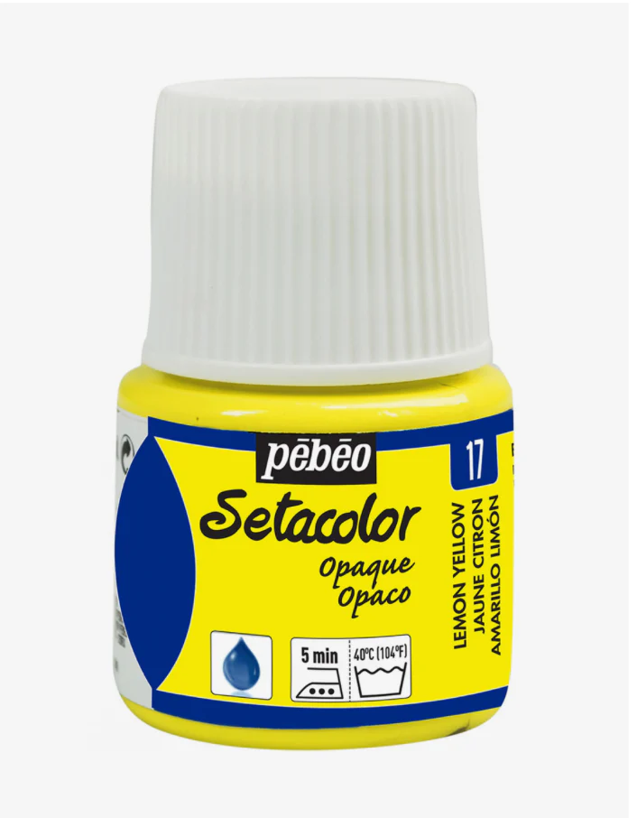 Peinture tissu setacolor Pebeo 45ml Jaune citron