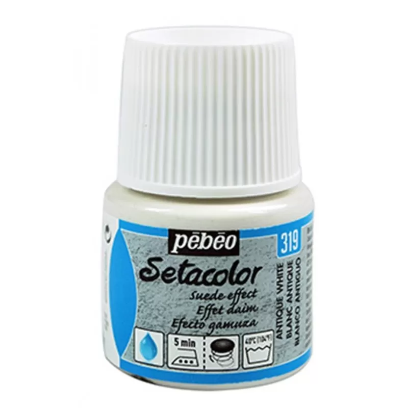 Peinture tissu setacolor Pebeo 45ml Blanc Antique