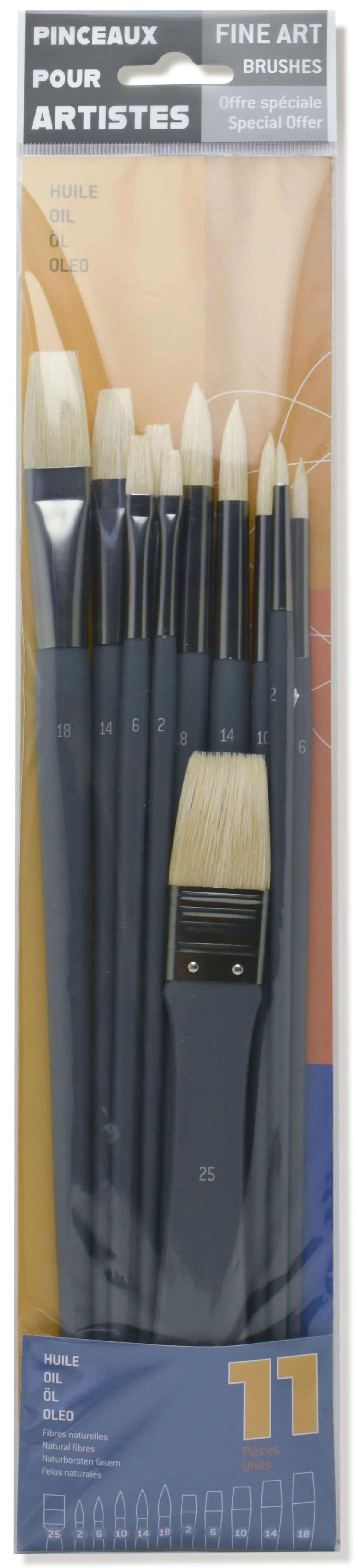 ETUDE set de 11 pinceaux HUILE
