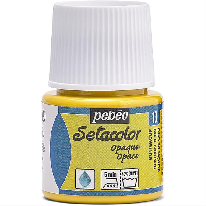 Peinture tissu setacolor Pebeo 45ml Bouton d'or