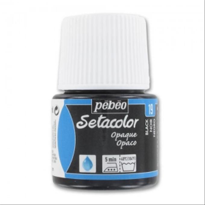 Peinture tissu setacolor Pebeo 45ml Noir