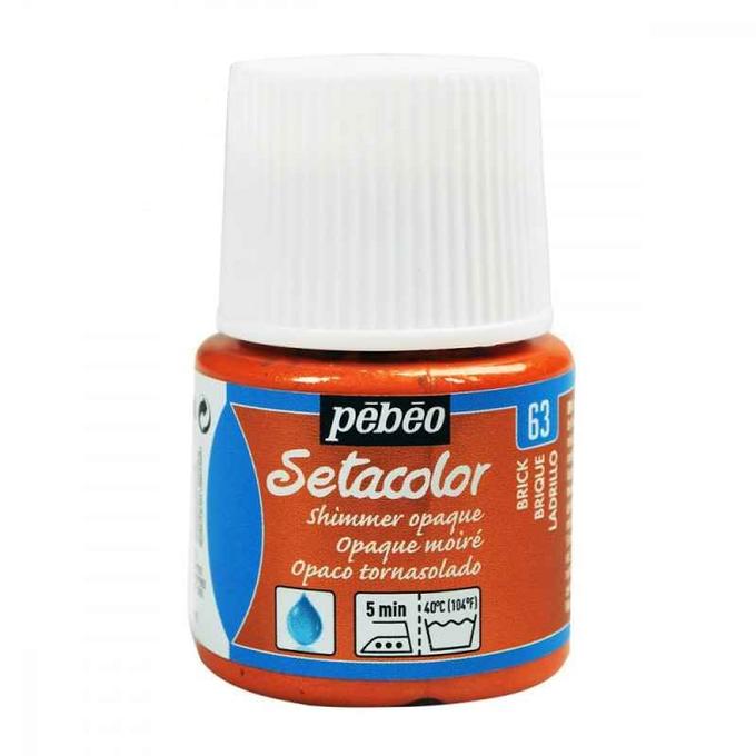 Peinture tissu setacolor Pebeo 45ml Brique