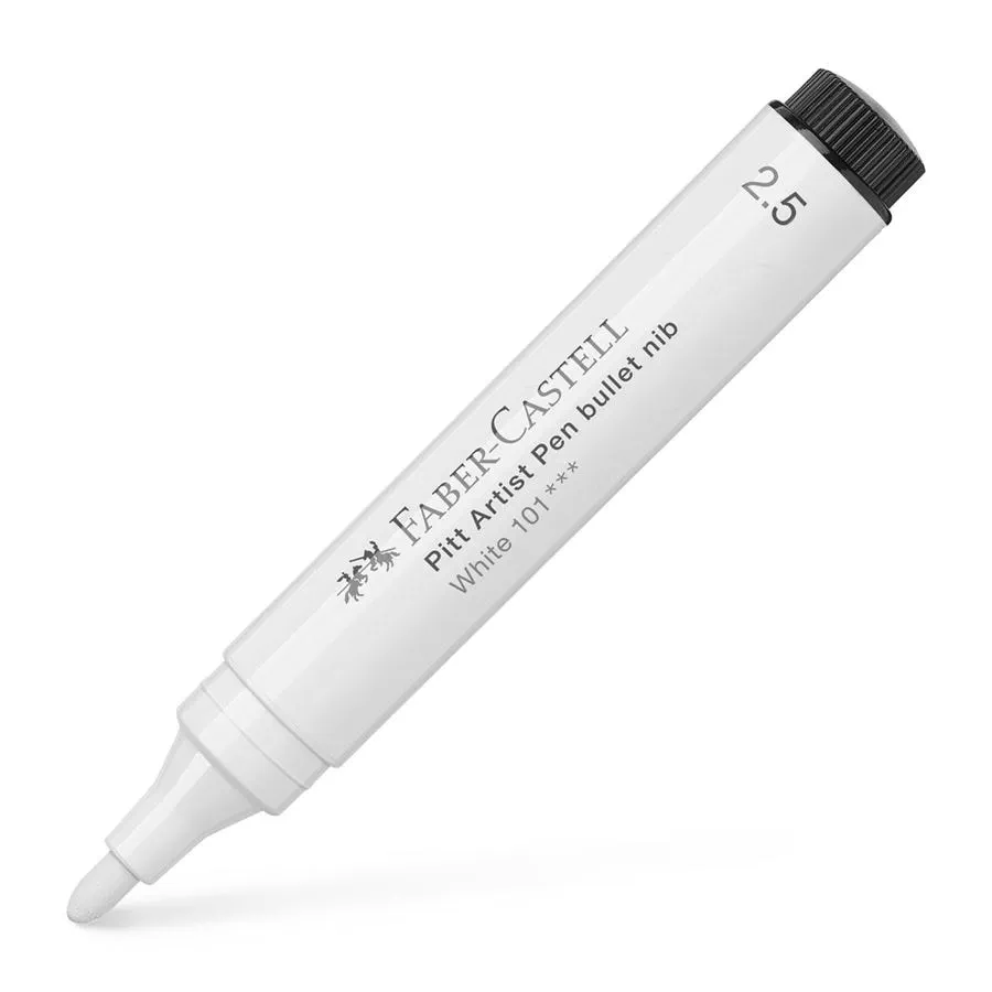 Feutre Pitt Artist Pen 2.5 blanc Faber-Castell