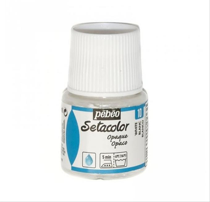 Peinture tissu setacolor Pebeo 45ml Blanc