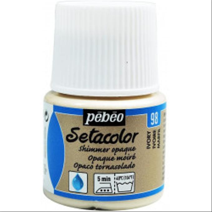 Peinture tissu setacolor Pebeo 45ml Nacre dorée