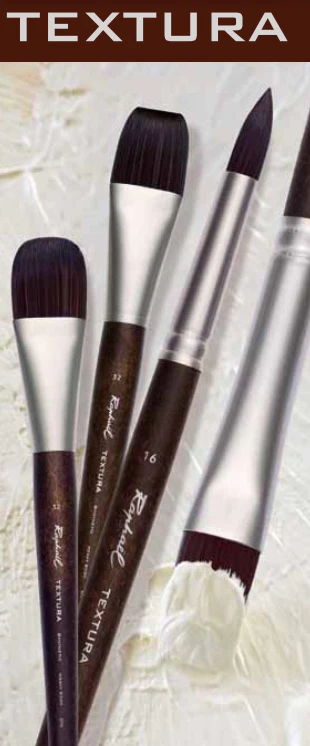 Pinceaux Raphaël Textura Usée bombée (acrylique)