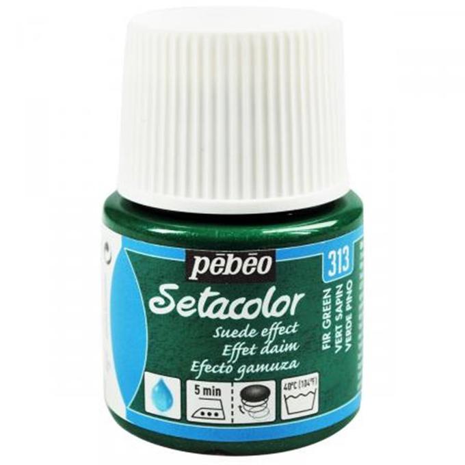 Peinture tissu setacolor Pebeo 45ml Vert sapin