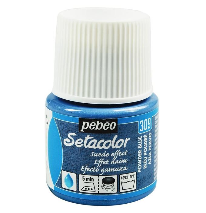 Peinture tissu setacolor Pebeo 45ml Bleu poudré