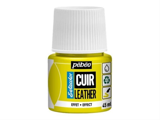 Peinture cuir Pebeo 45ml Jaune fluorescent