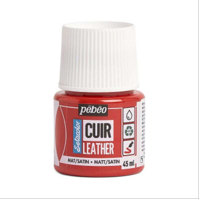 Peinture cuir Pebeo 45ml Rouge intense