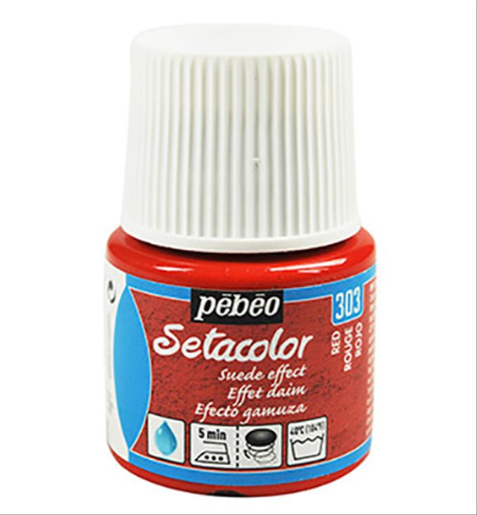 Peinture tissu setacolor Pebeo 45ml Rouge