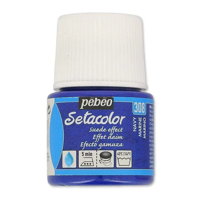 Peinture tissu setacolor Pebeo 45ml Marine