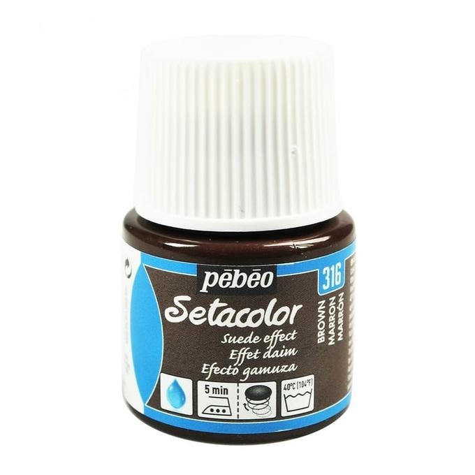 Peinture tissu setacolor Pebeo 45ml Marron