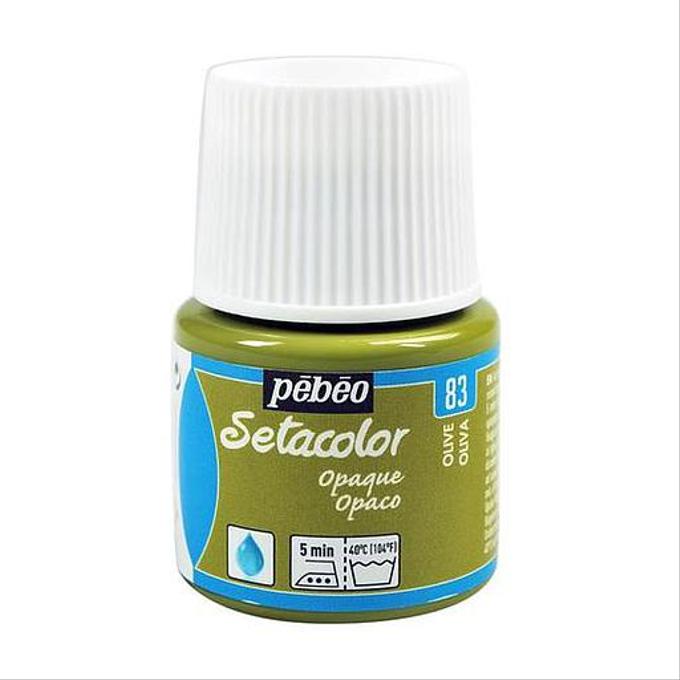 Peinture tissu setacolor Pebeo 45ml Olive