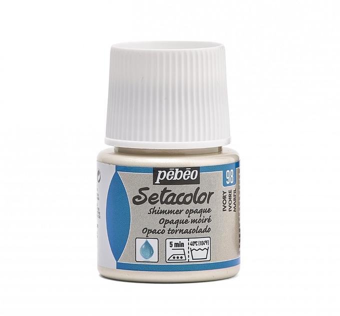Peinture tissu setacolor Pebeo 45ml Ivoire