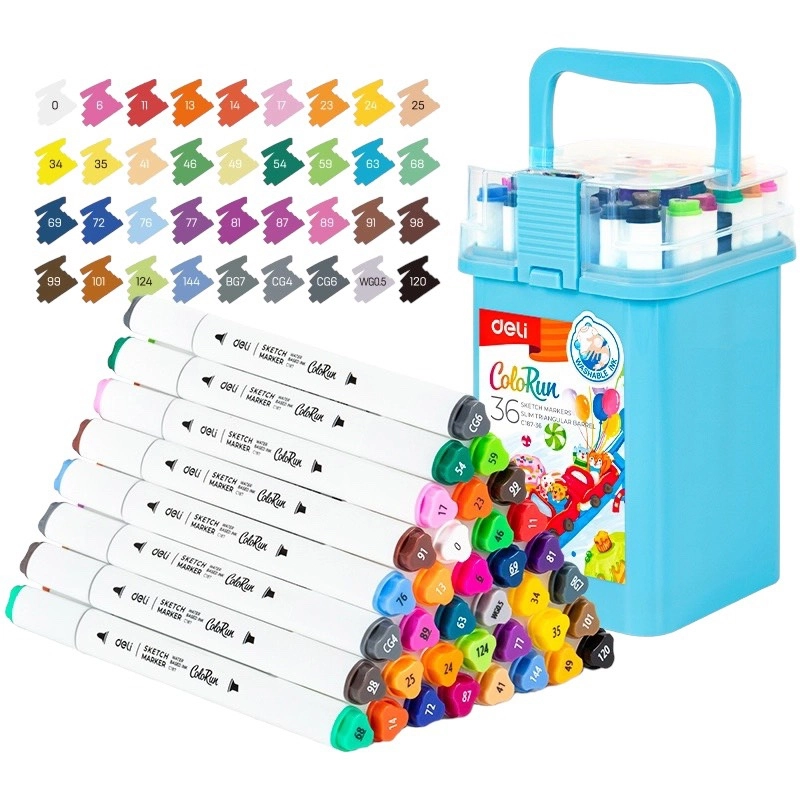 Boite de 36 marqueurs à base d'eau deli