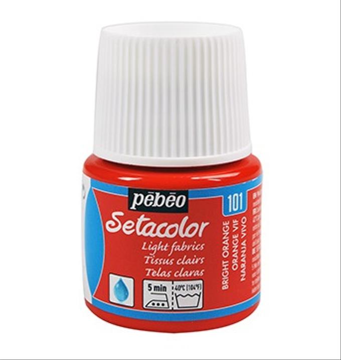 Peinture tissu setacolor Pebeo 45ml Orange vif