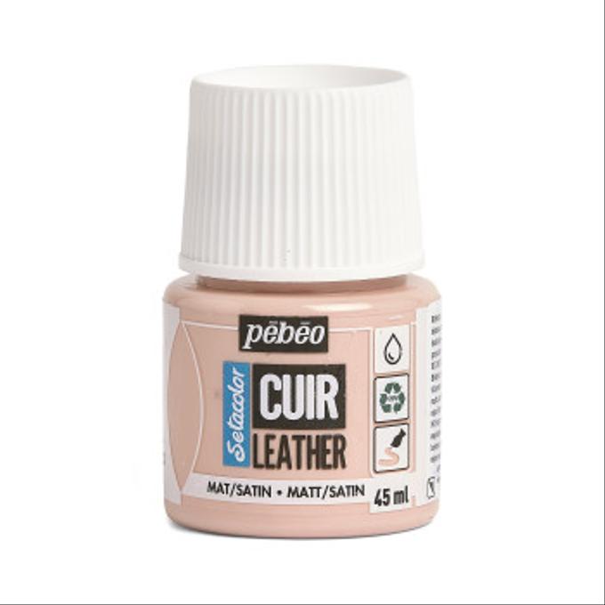 Peinture cuir Pebeo 45ml Rose sakura