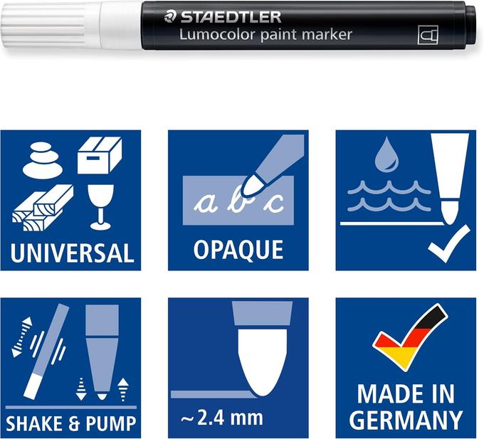 Marqueur acrylique Staedtler Blanc