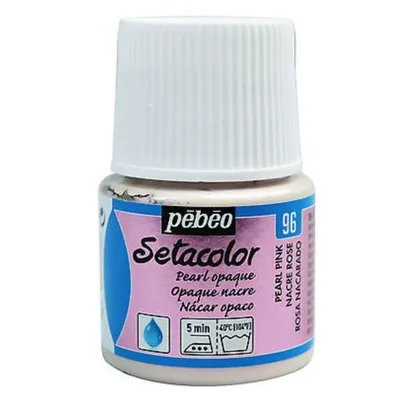 Peinture tissu setacolor Pebeo 45ml Nacre rose