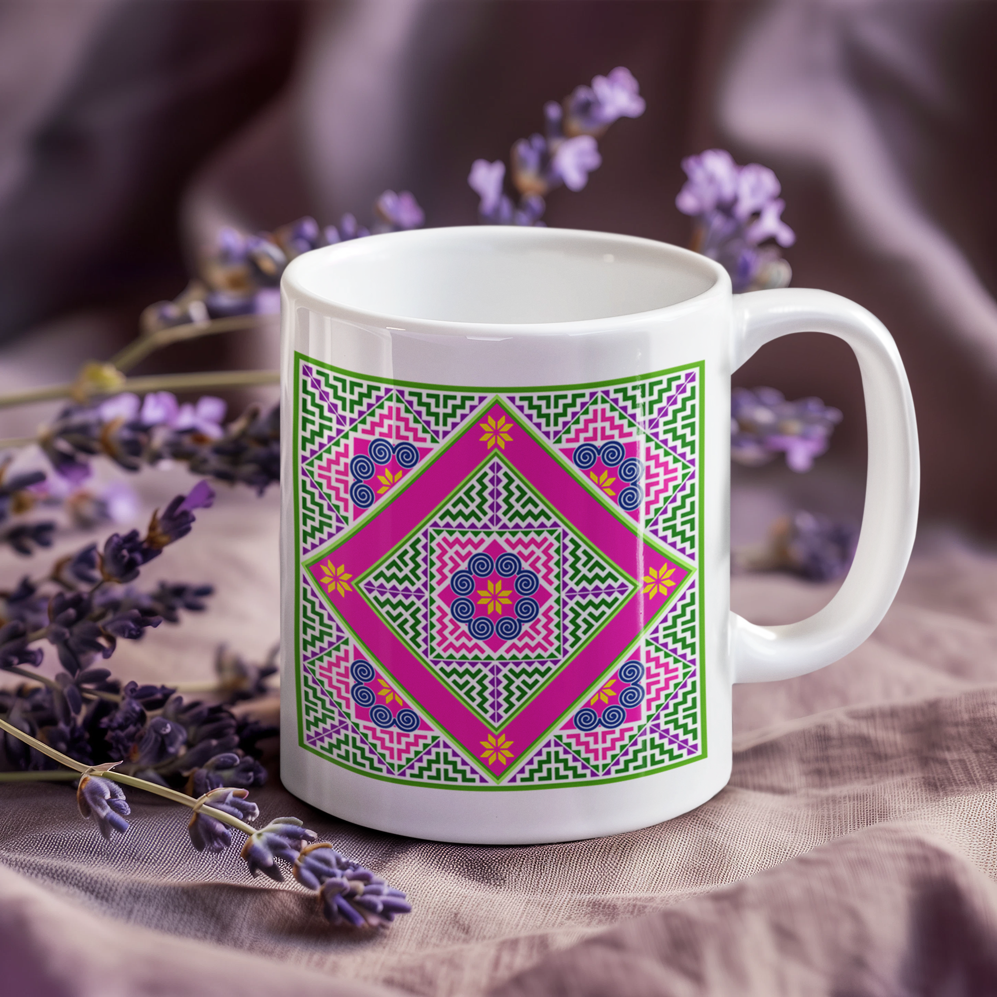 Geometric Folk Art Mug - M5
