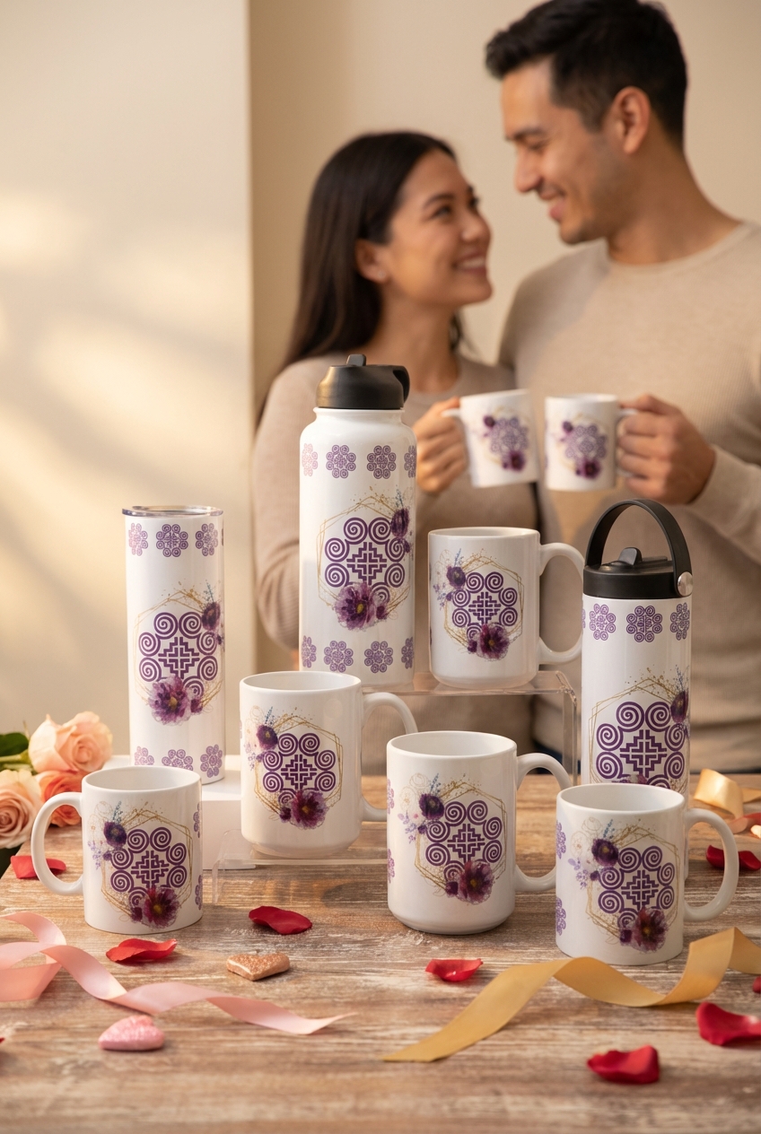 Purple Mandala Drinkware Collection