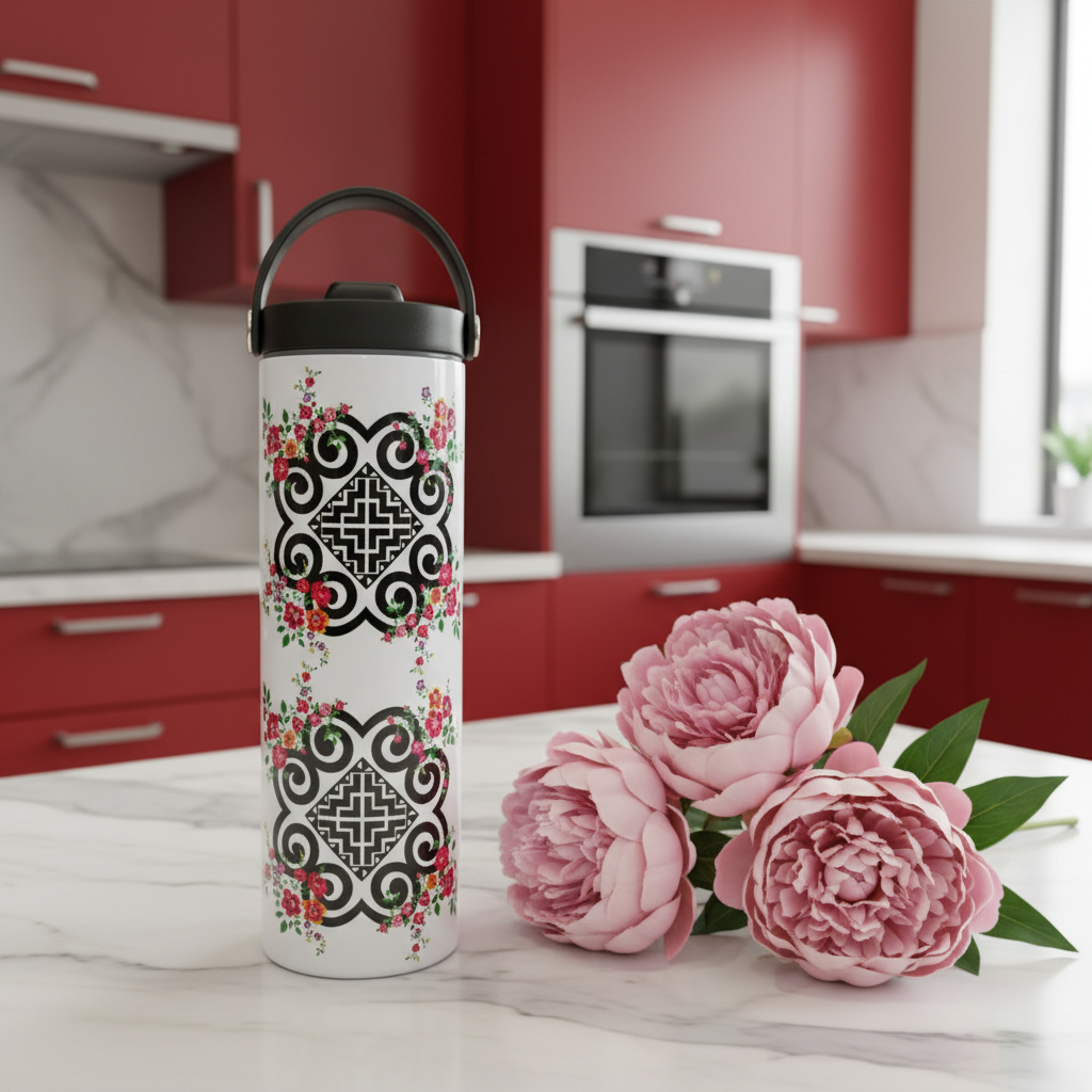 Floral Patterned Insulated Bottle   T4