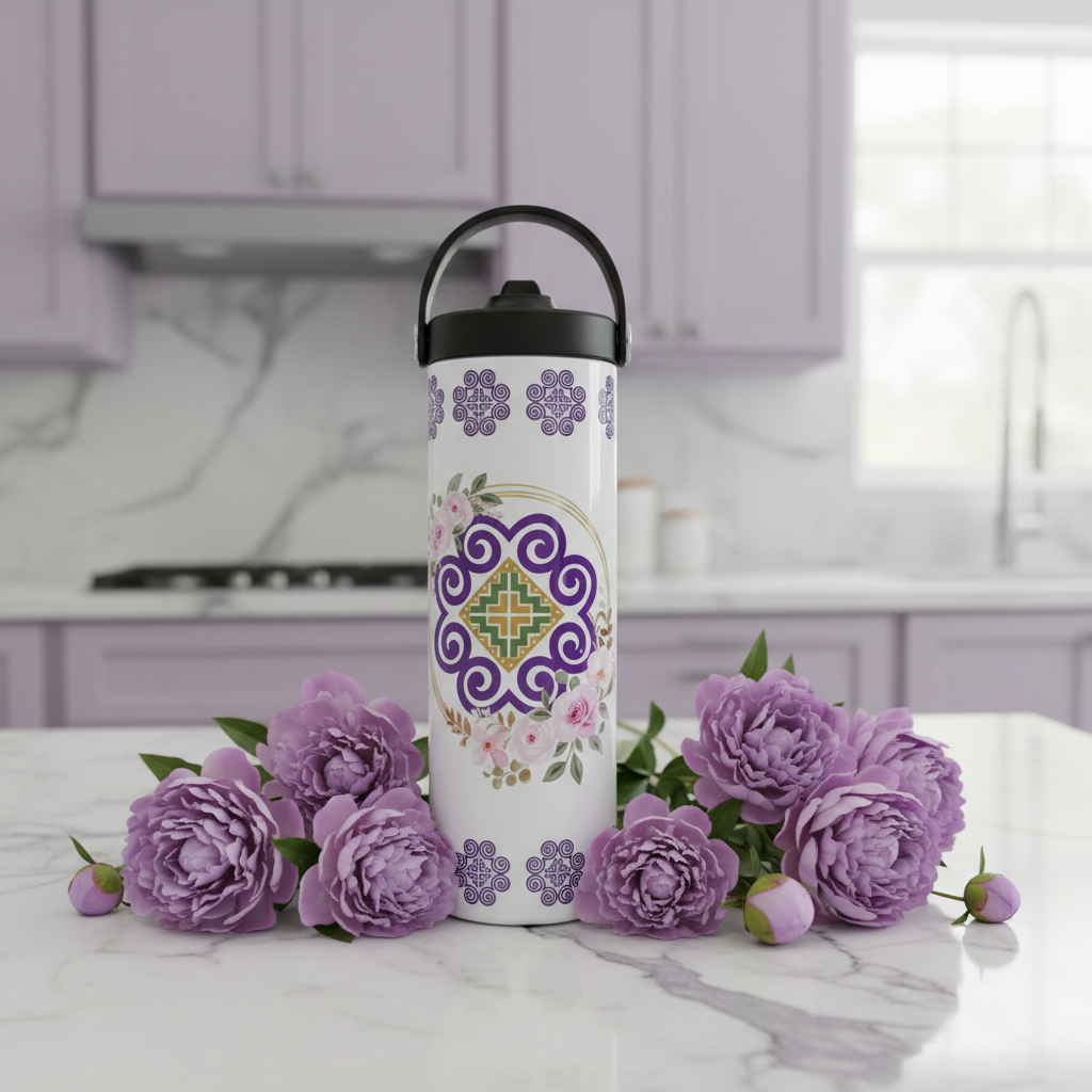 Floral Stainless Steel Water Bottle