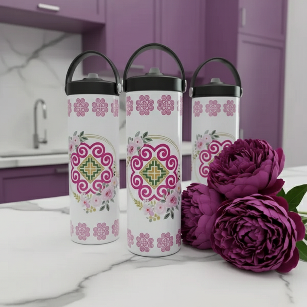 Ornate Floral Water Bottle