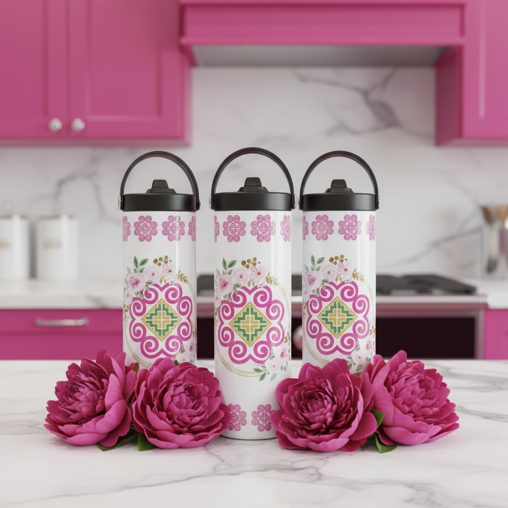 Purple Floral Insulated Tumblers