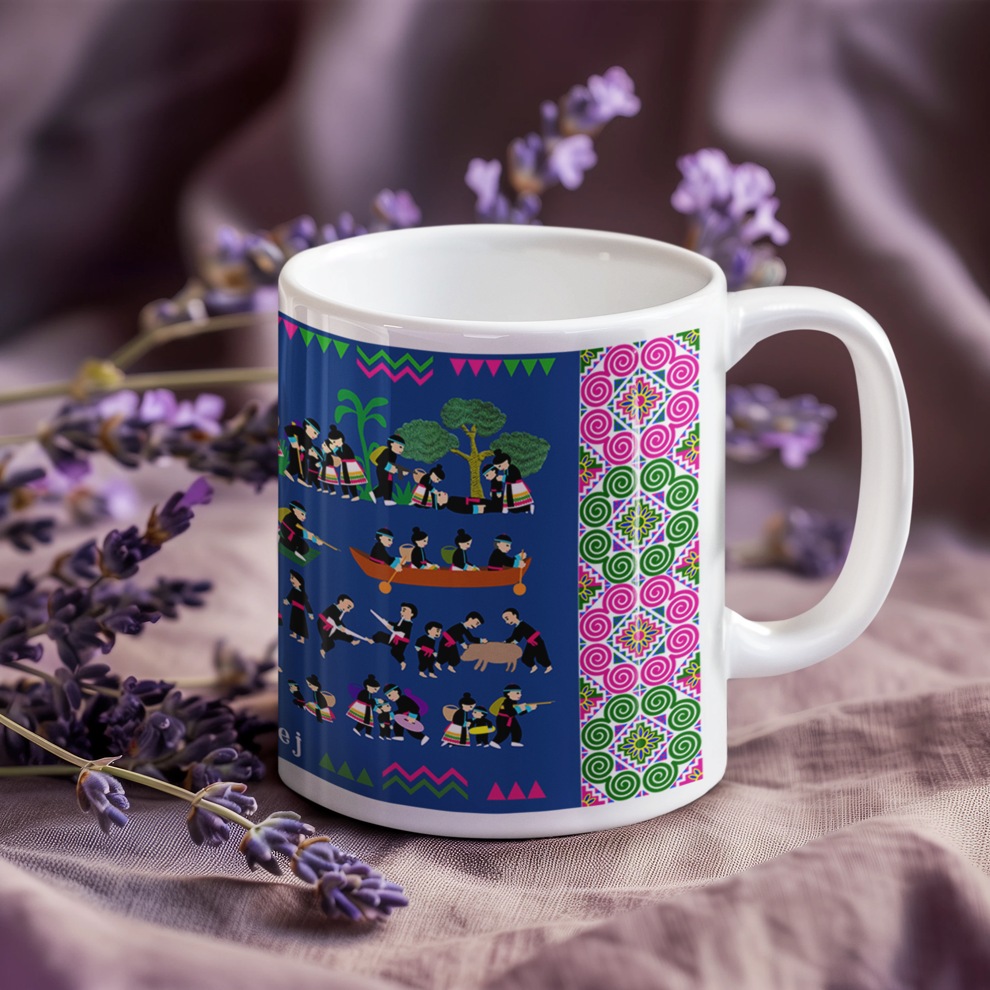 Ethnic Art Ceramic Mug - M11
