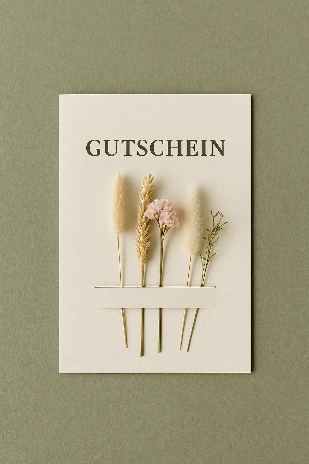 Gutschein für einen Trockenblumen - Workshop